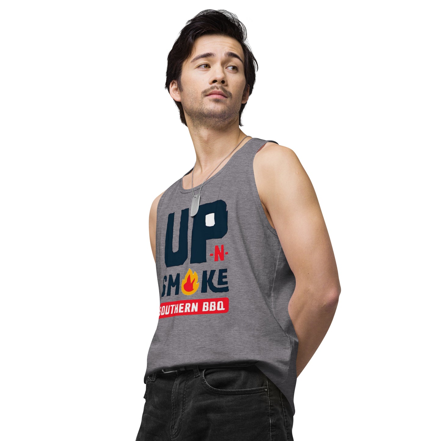 Men’s premium tank top - Upnsmokemi