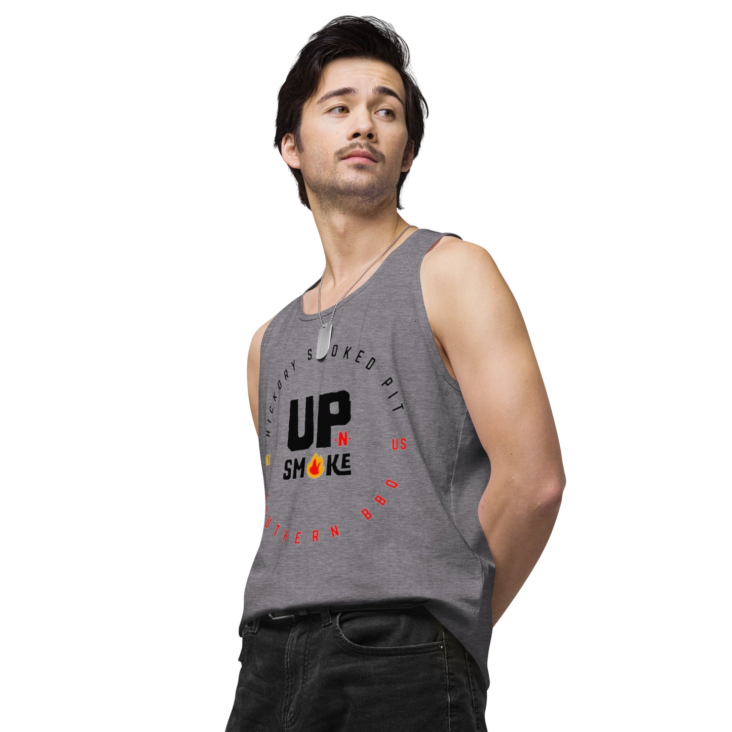 Men’s premium tank top - Upnsmokemi