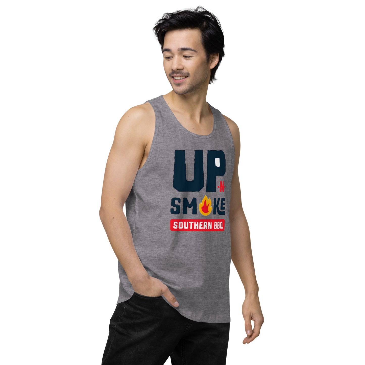 Men’s premium tank top - Upnsmokemi