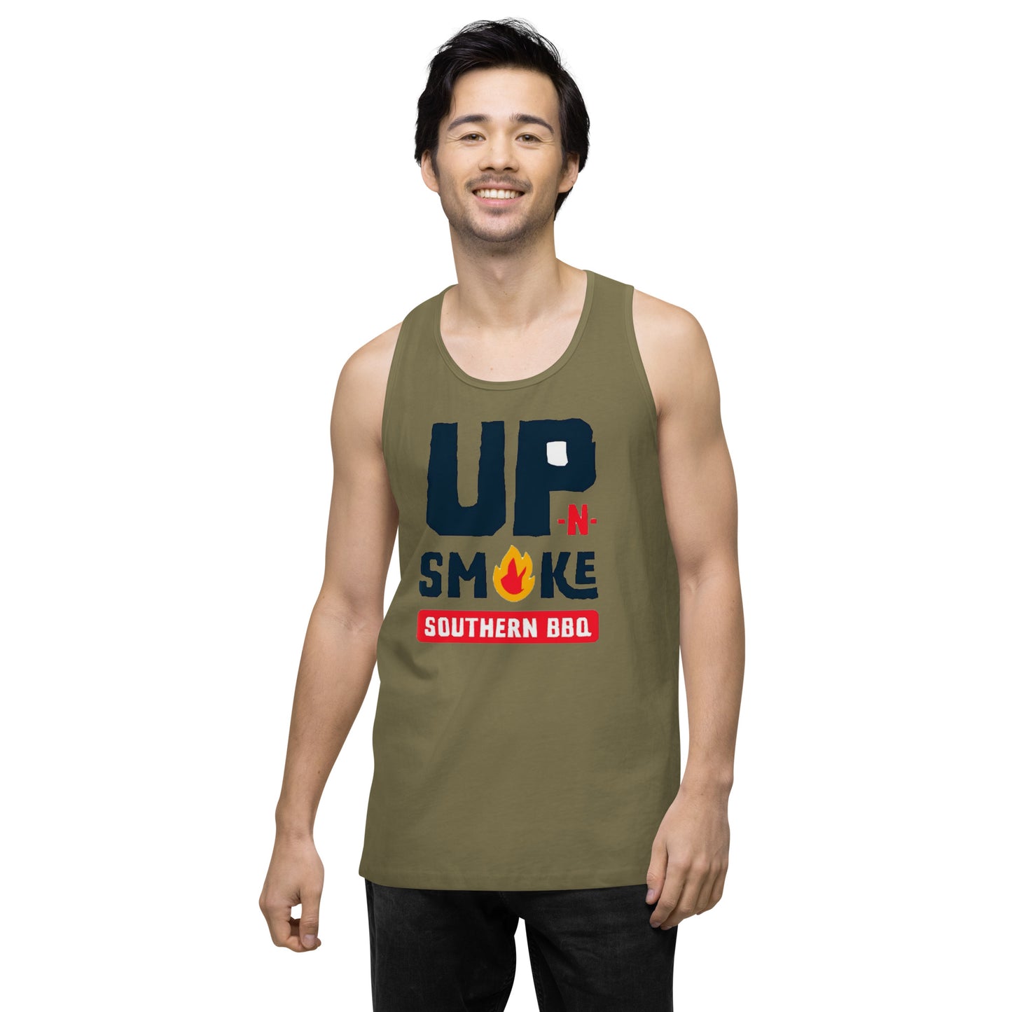 Men’s premium tank top - Upnsmokemi