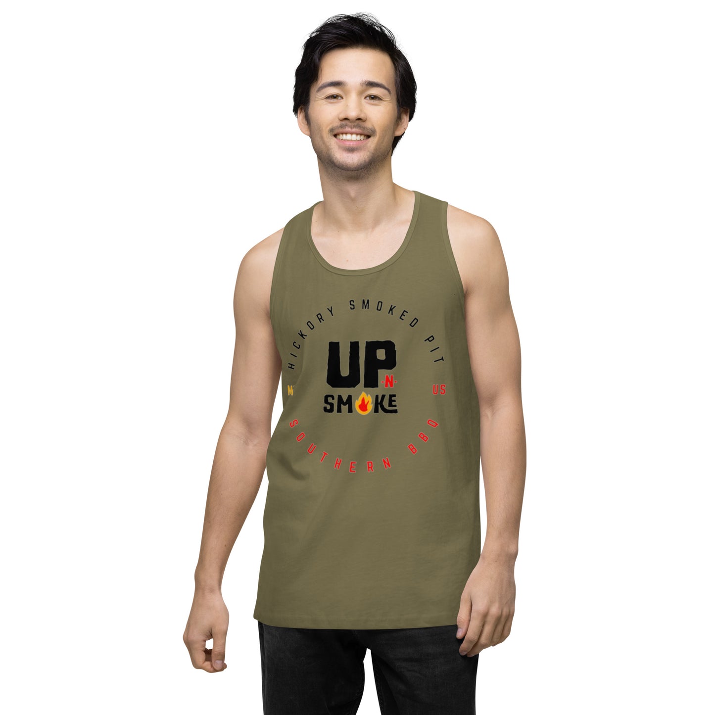 Men’s premium tank top - Upnsmokemi