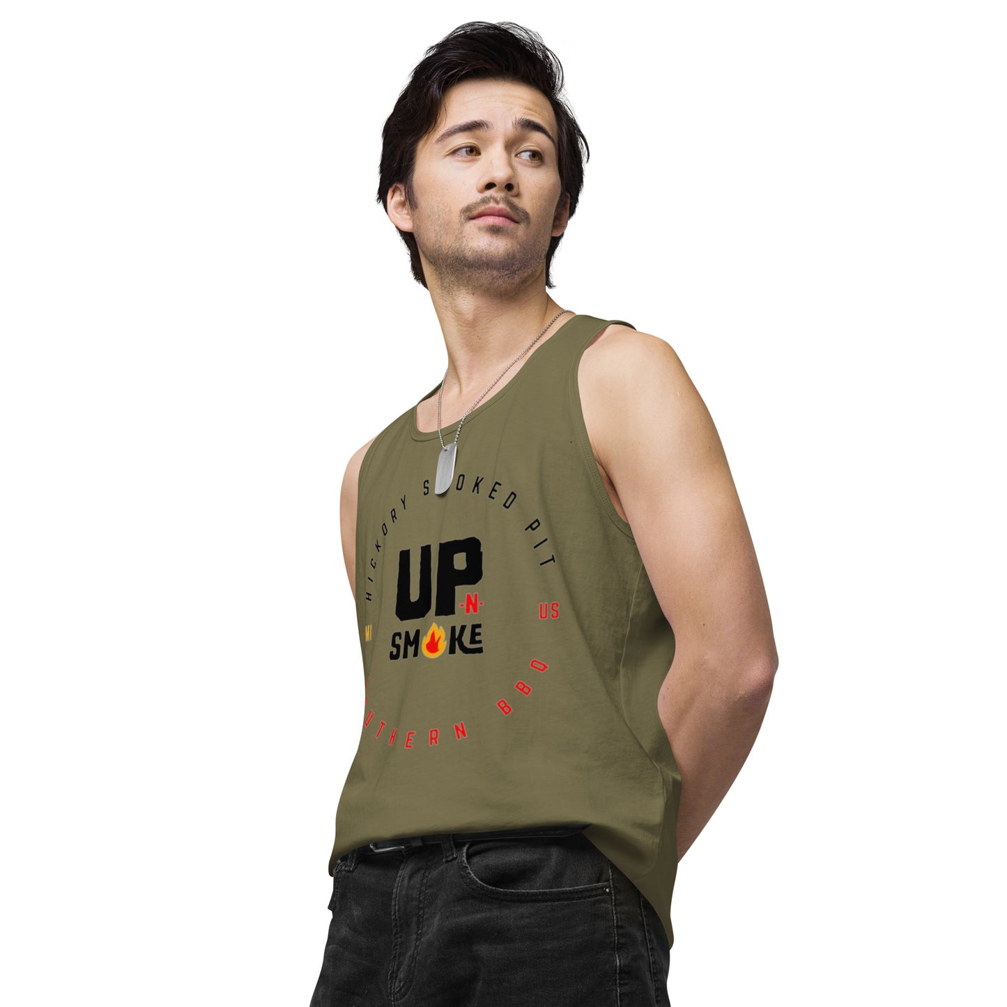Men’s premium tank top - Upnsmokemi
