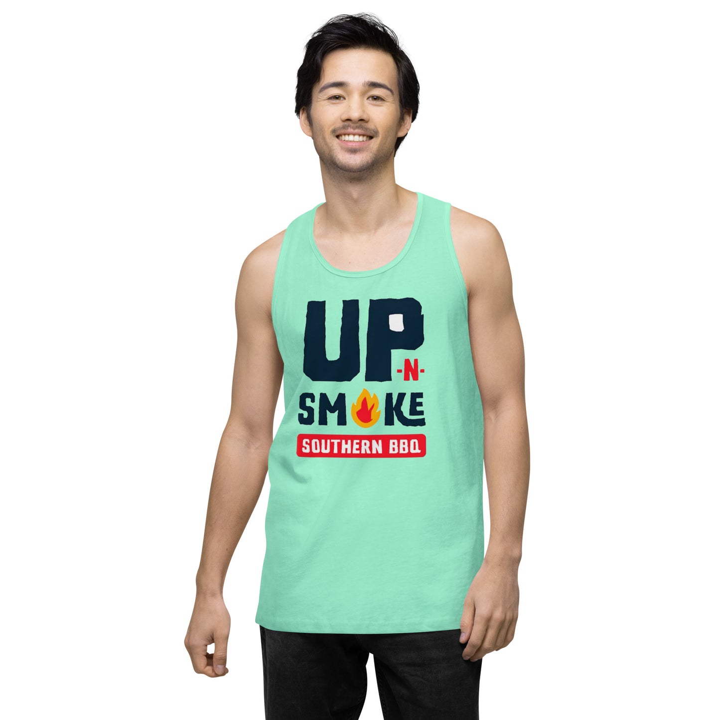 Men’s premium tank top - Upnsmokemi