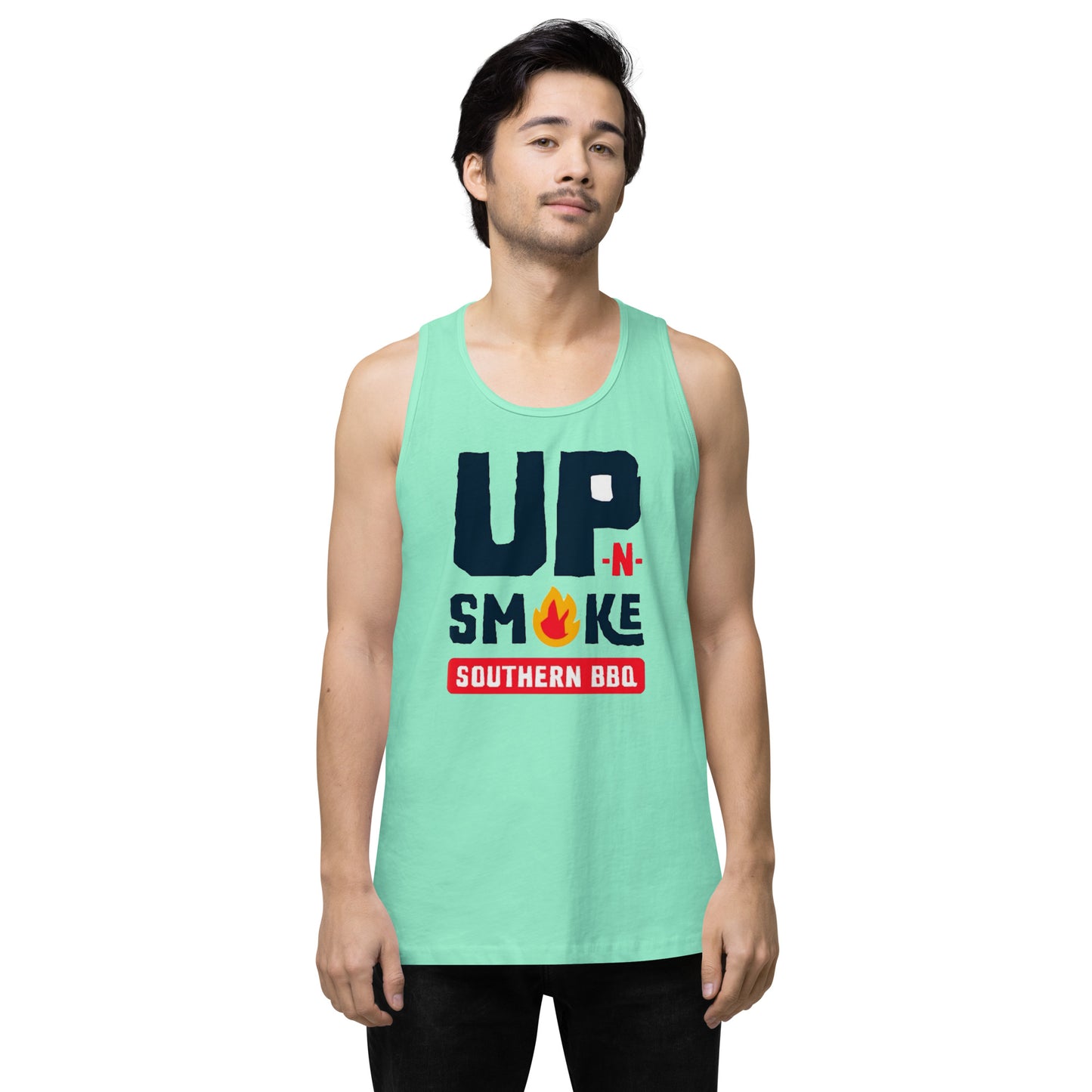 Men’s premium tank top - Upnsmokemi