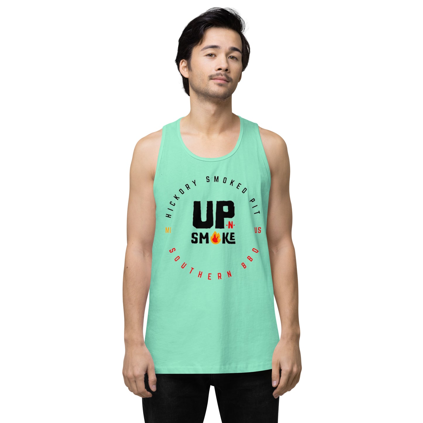 Men’s premium tank top - Upnsmokemi