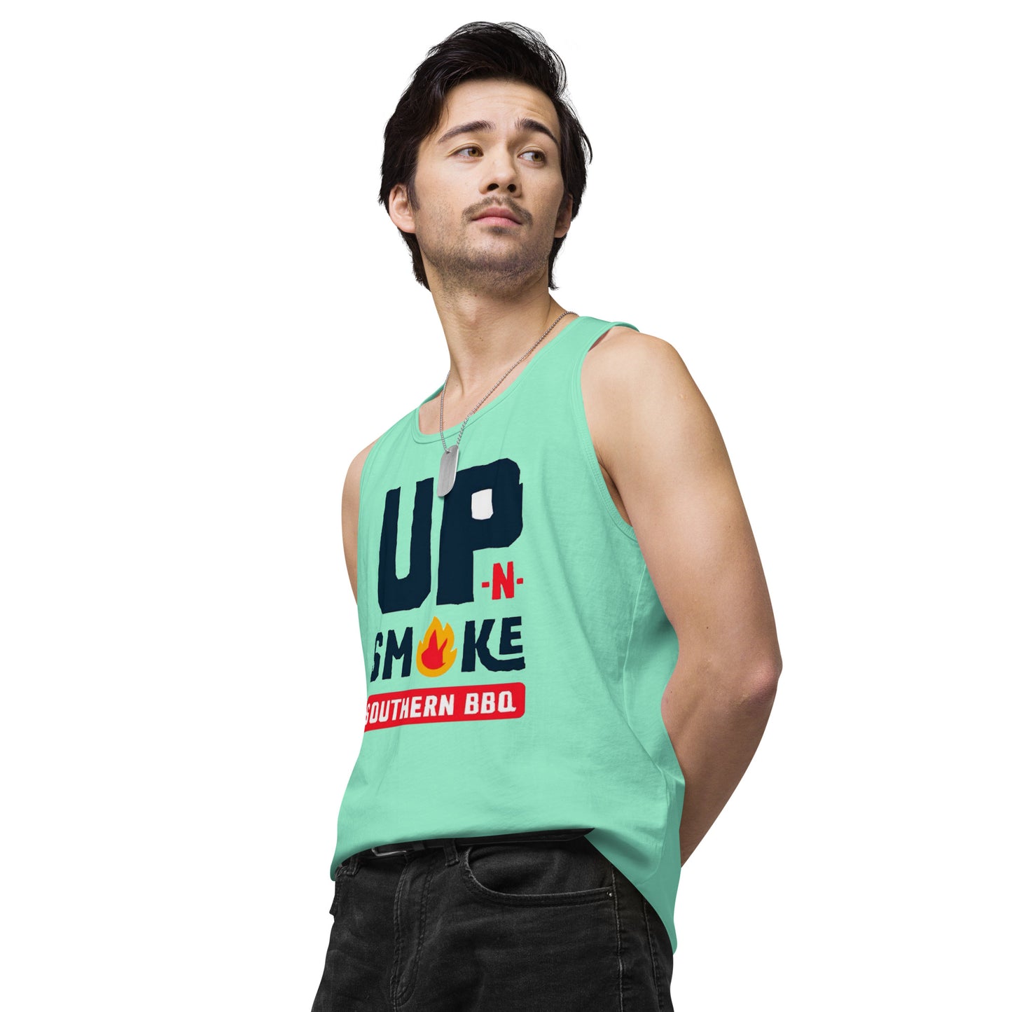 Men’s premium tank top - Upnsmokemi
