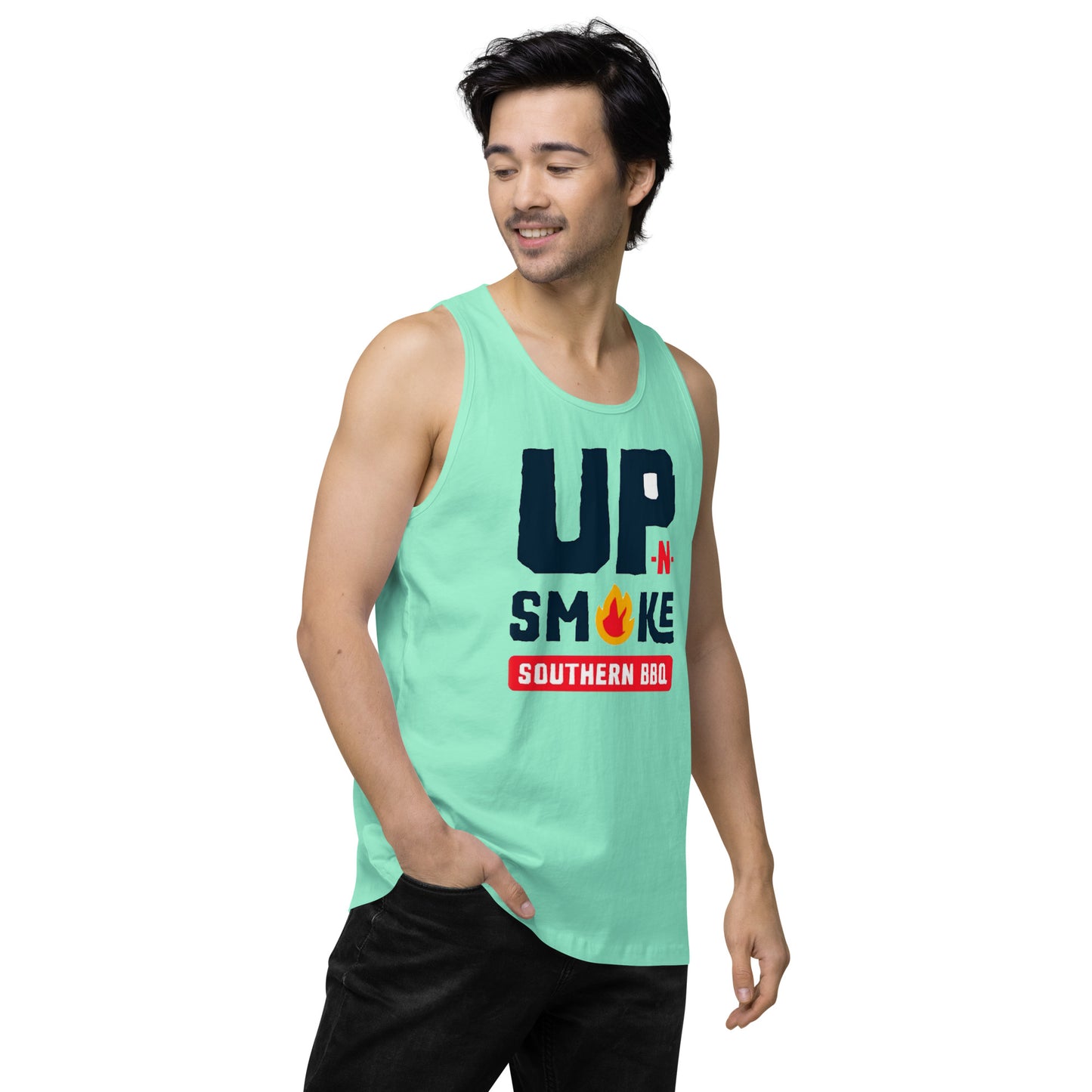 Men’s premium tank top - Upnsmokemi