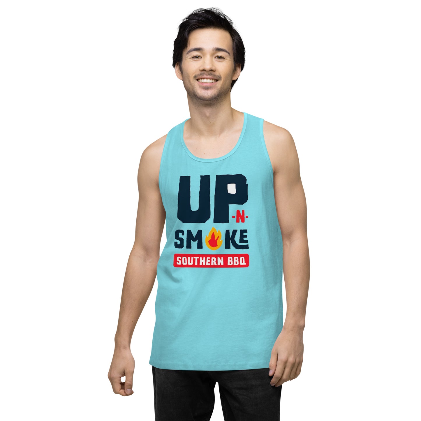Men’s premium tank top - Upnsmokemi