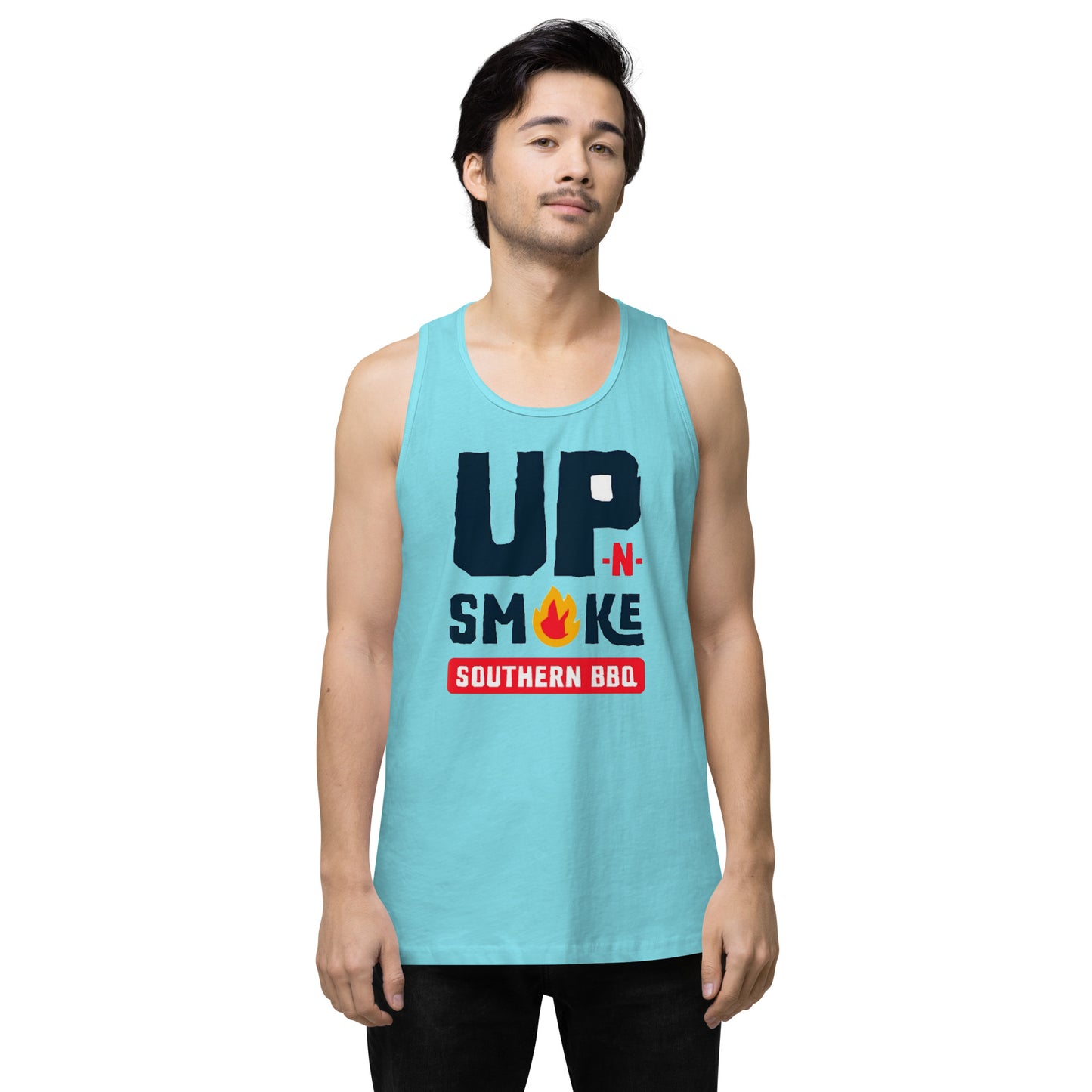 Men’s premium tank top - Upnsmokemi