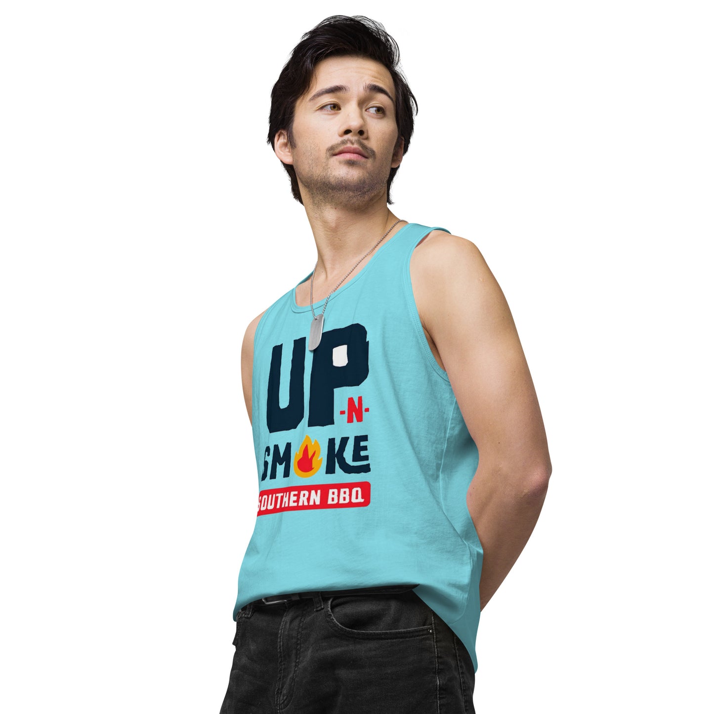 Men’s premium tank top - Upnsmokemi