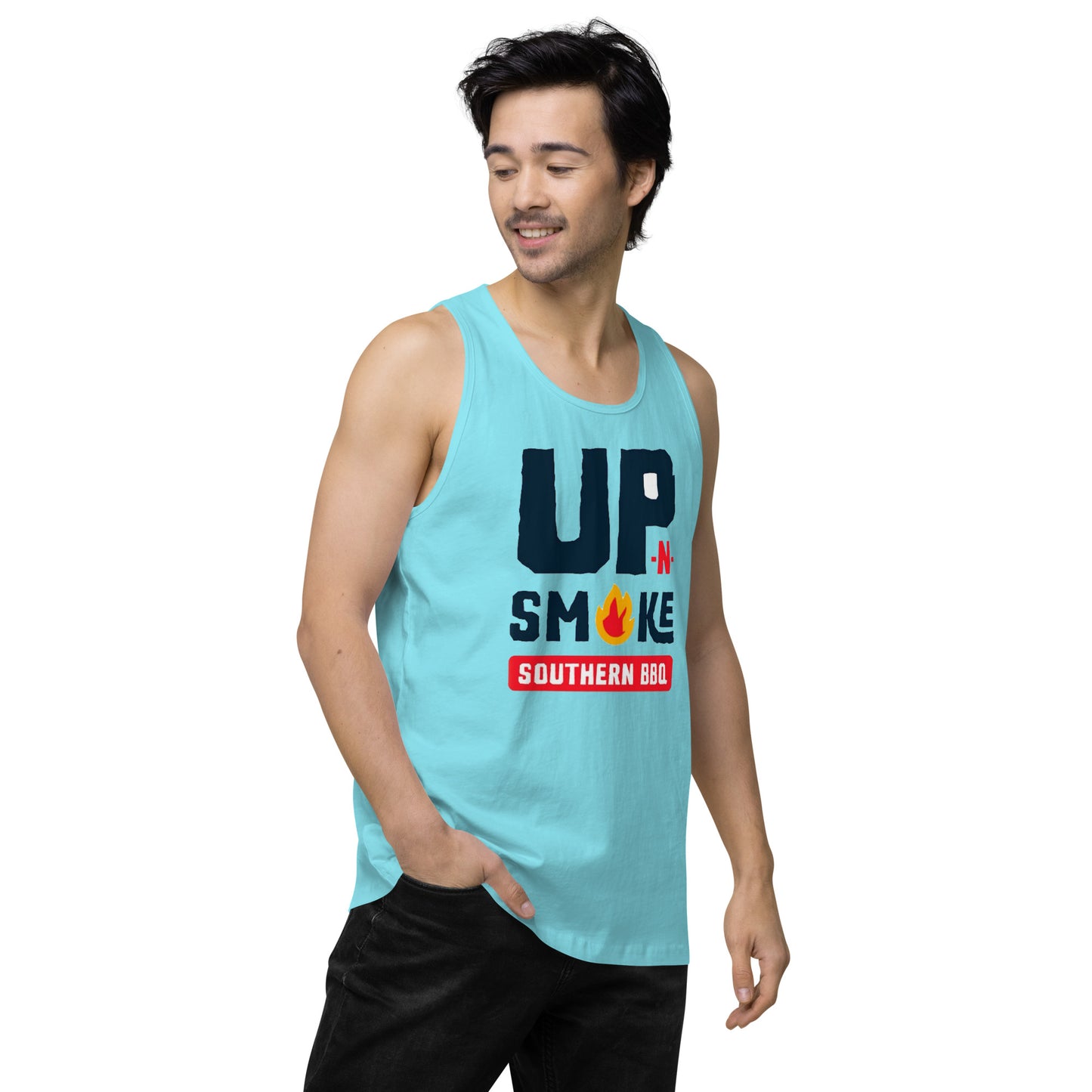 Men’s premium tank top - Upnsmokemi