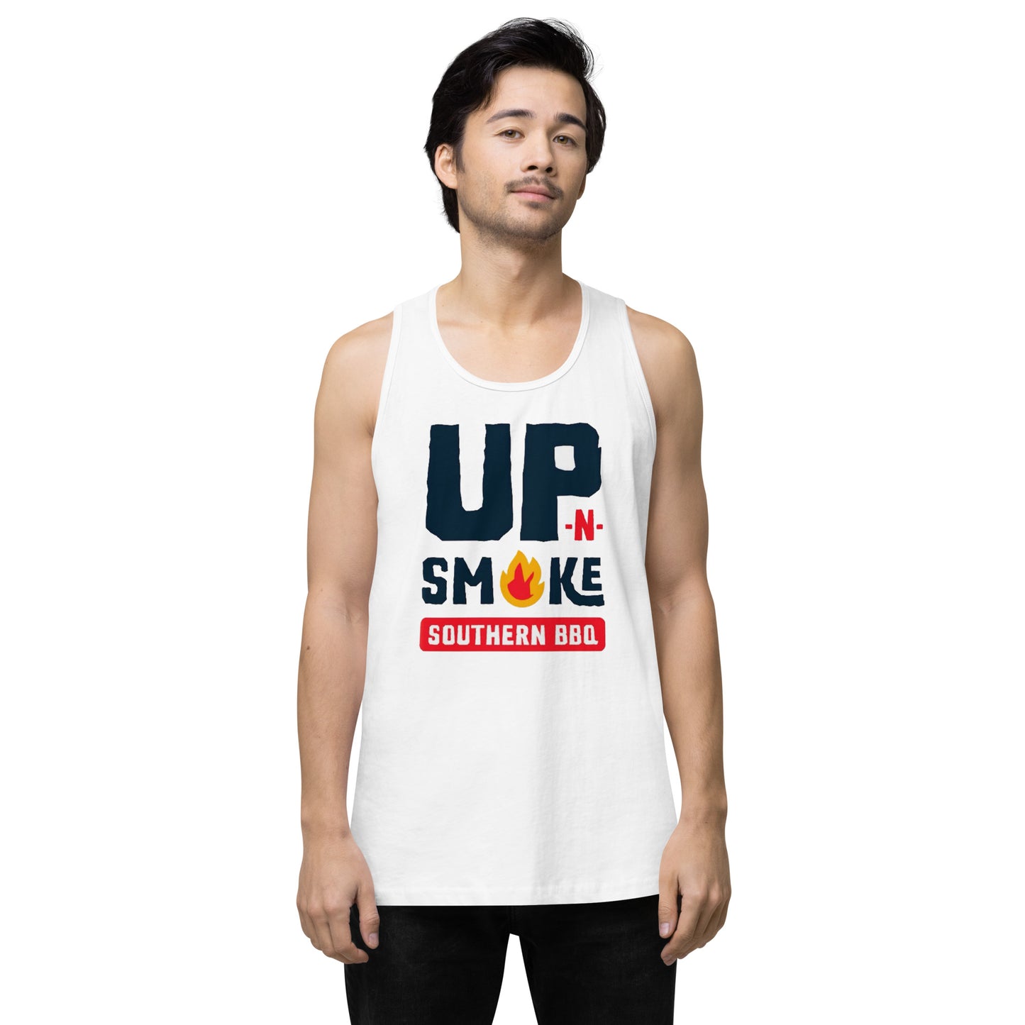 Men’s premium tank top - Upnsmokemi