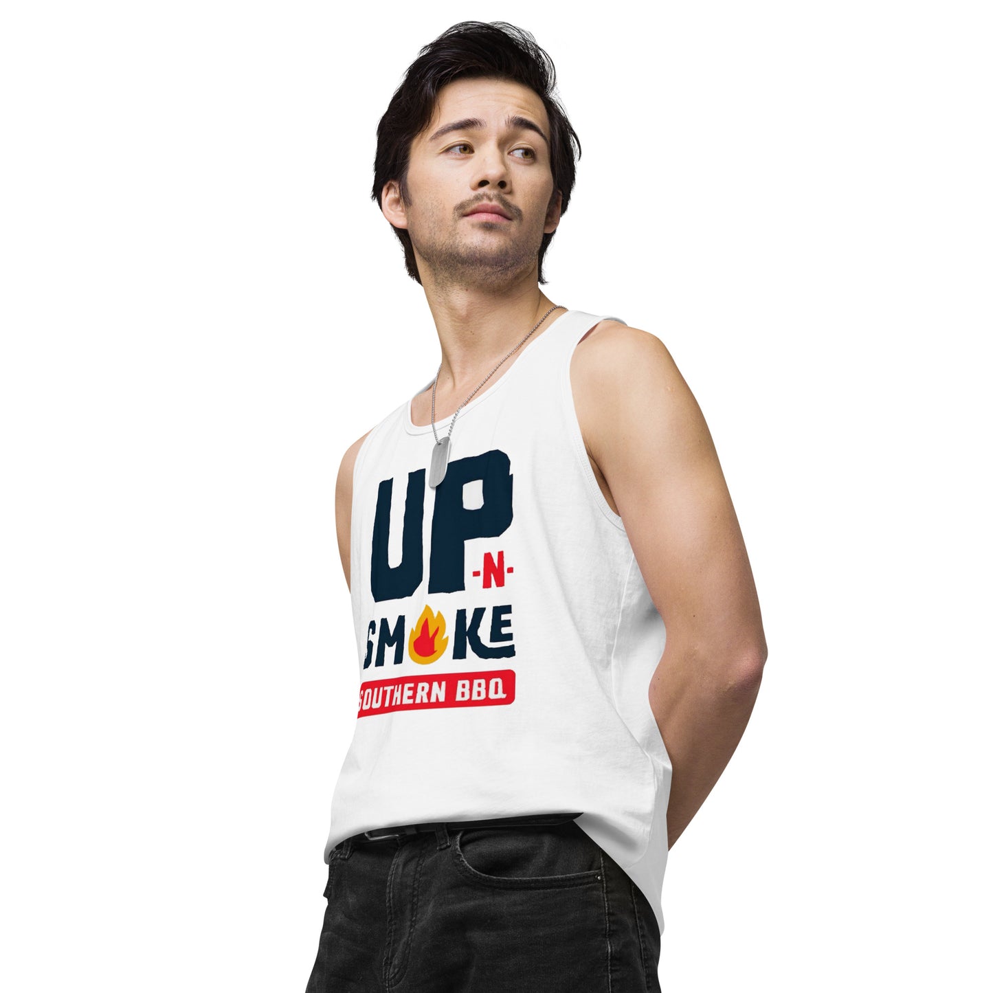 Men’s premium tank top - Upnsmokemi