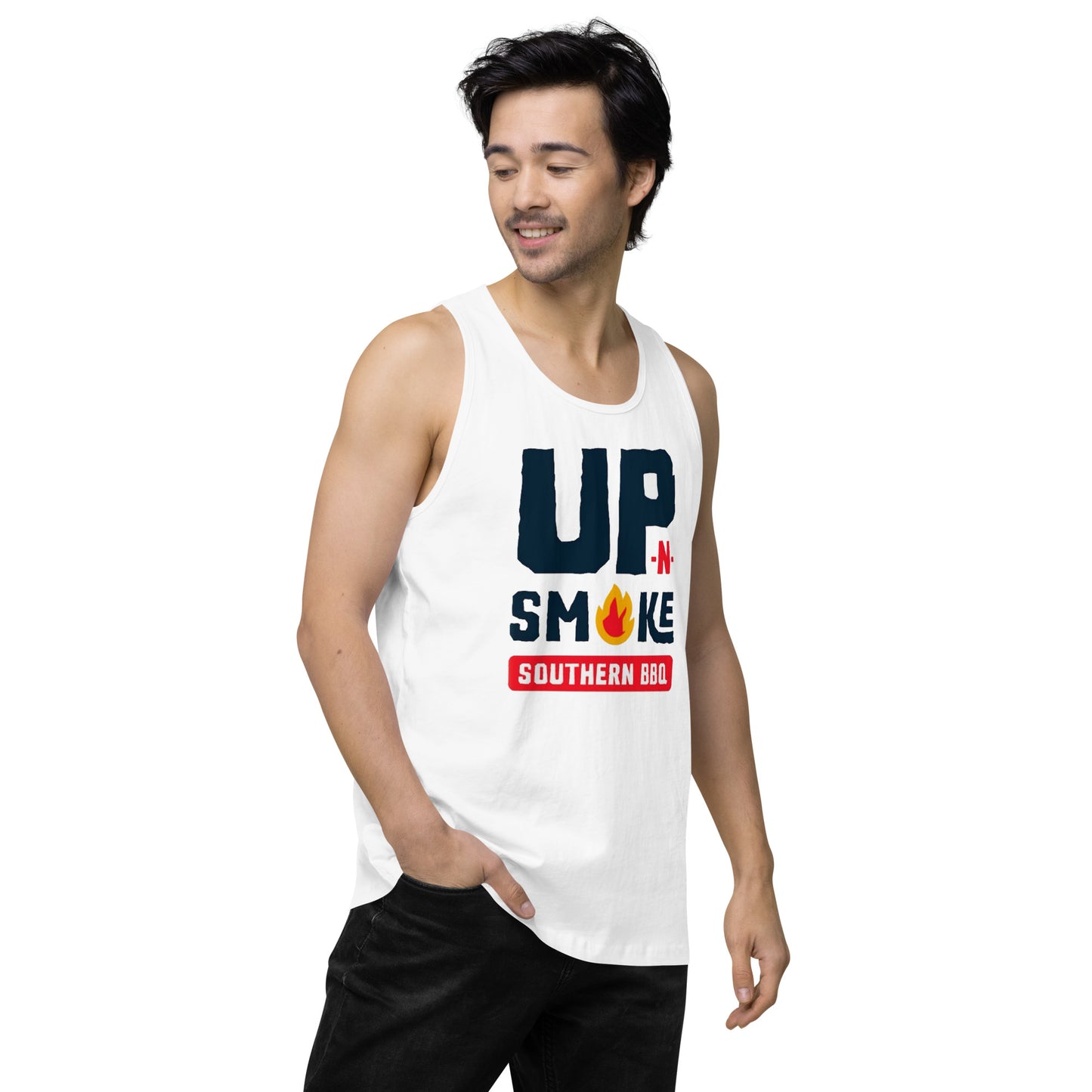 Men’s premium tank top - Upnsmokemi