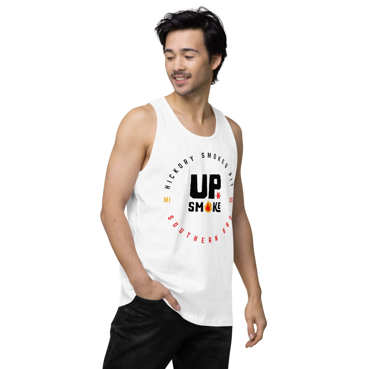 Men’s premium tank top - Upnsmokemi