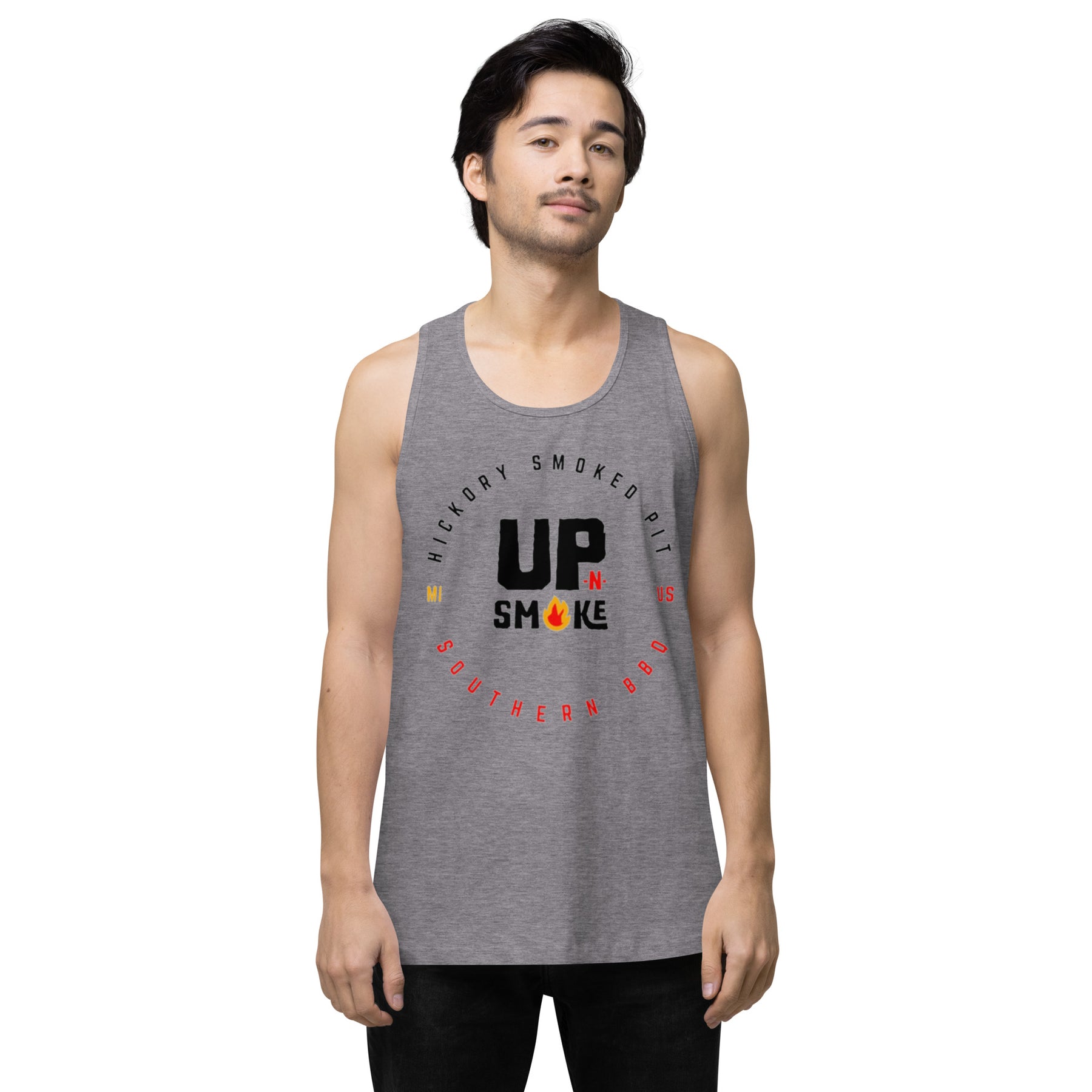 Men’s premium tank top - Upnsmokemi