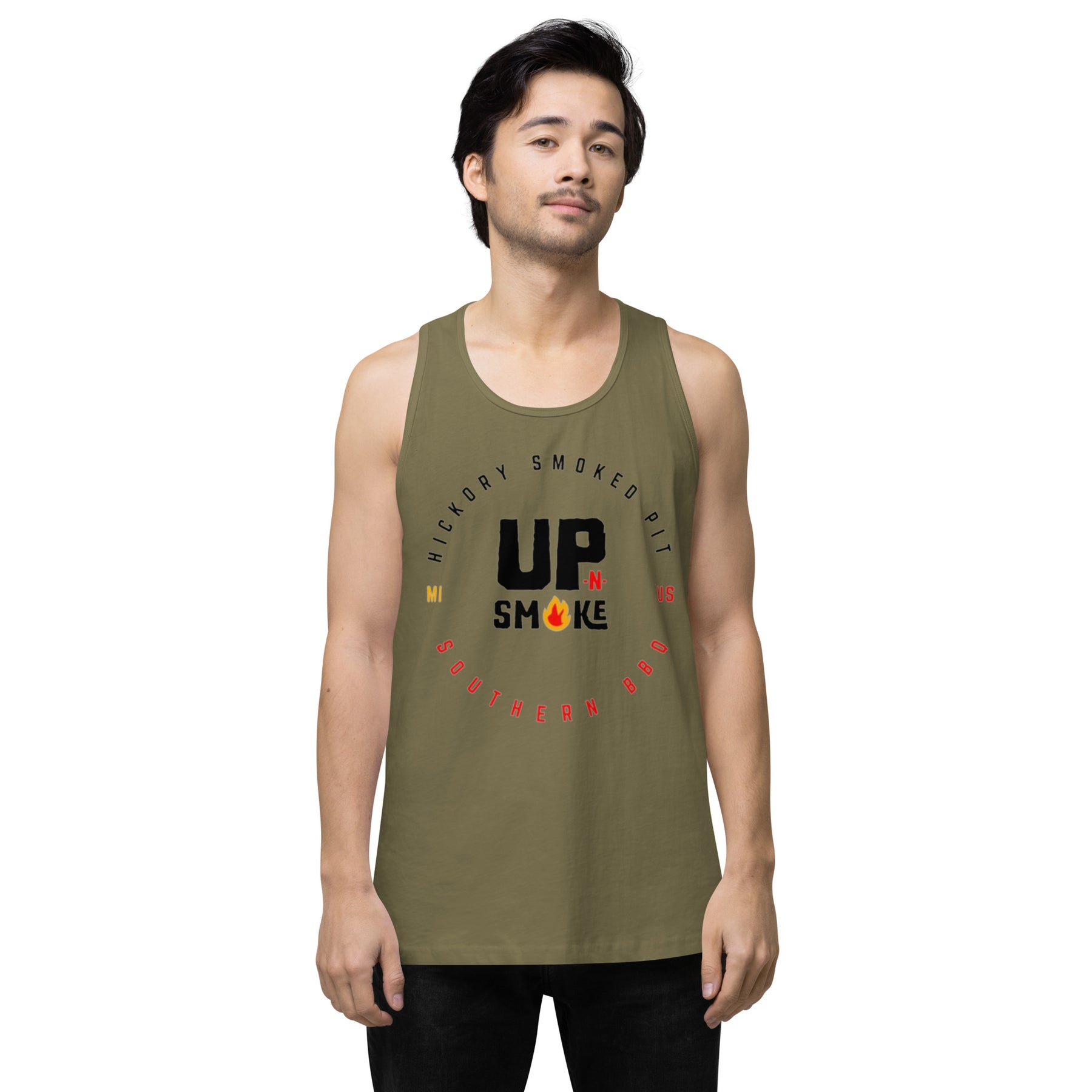 Men’s premium tank top - Upnsmokemi