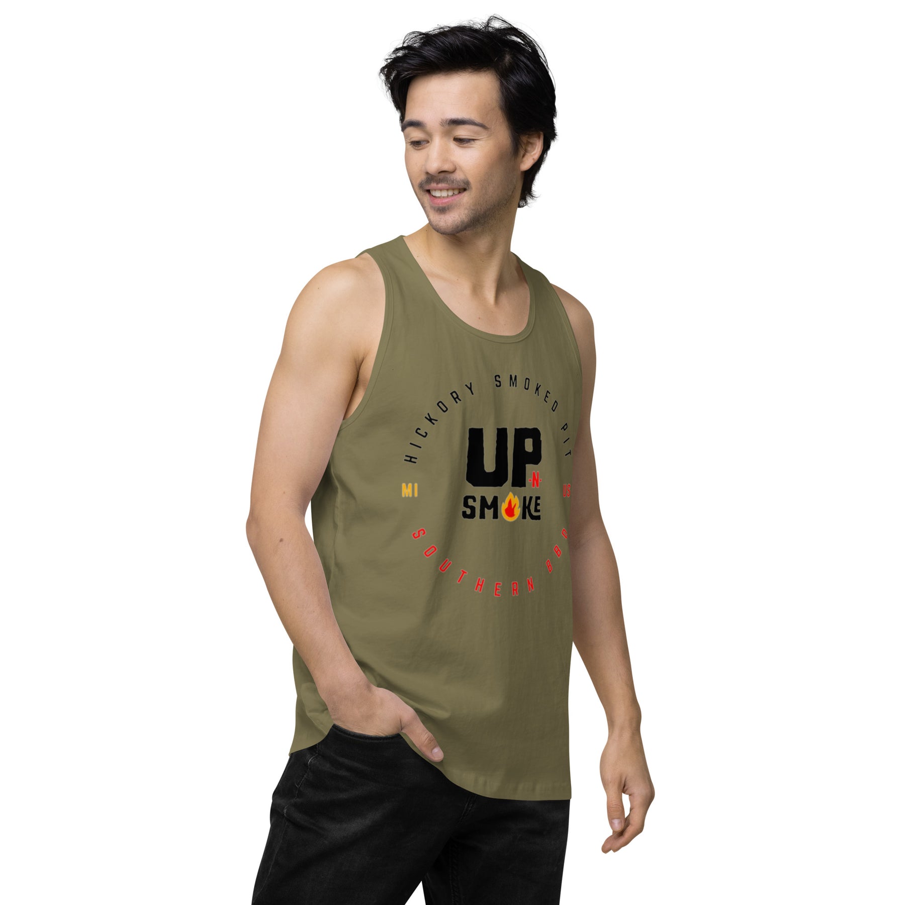 Men’s premium tank top - Upnsmokemi