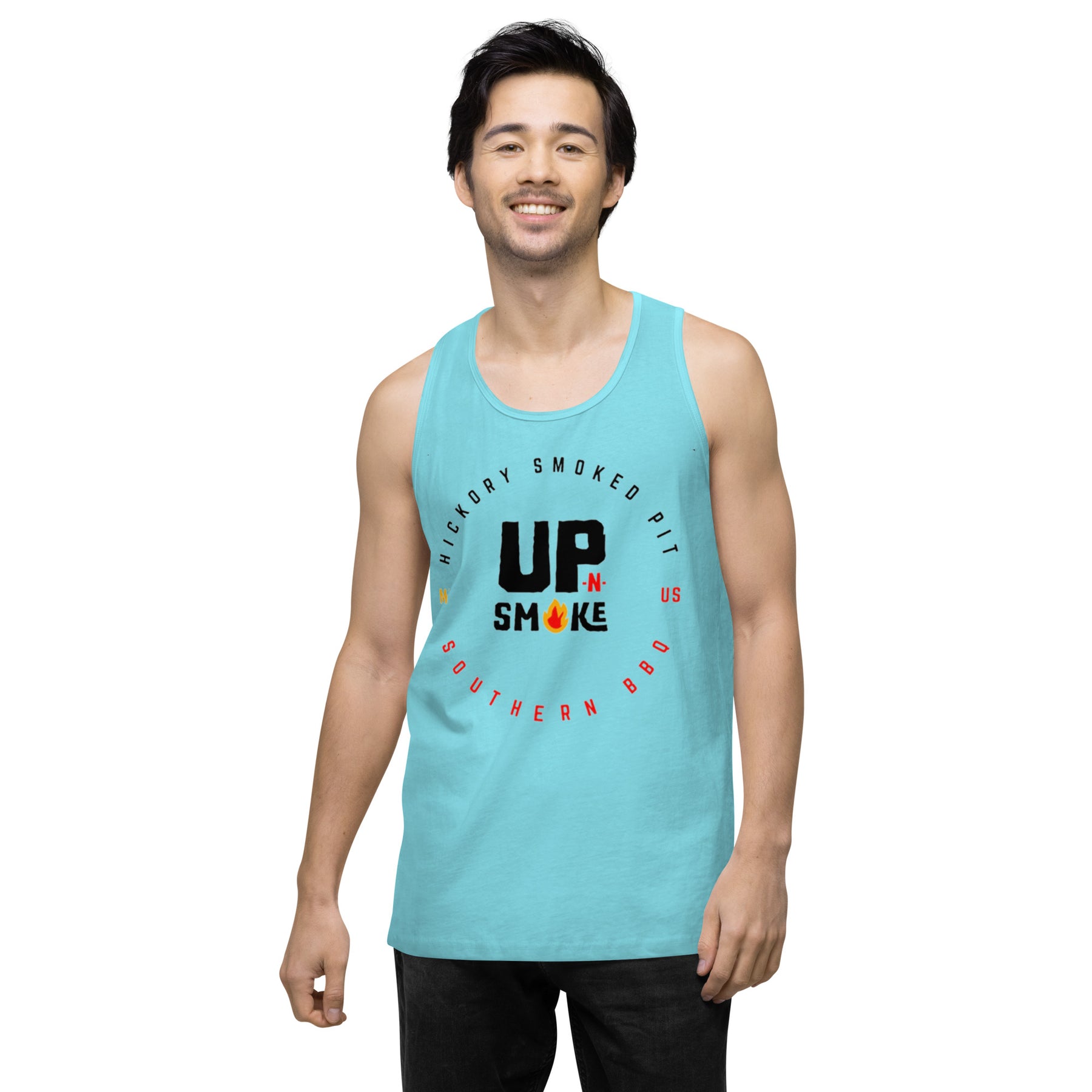 Men’s premium tank top - Upnsmokemi